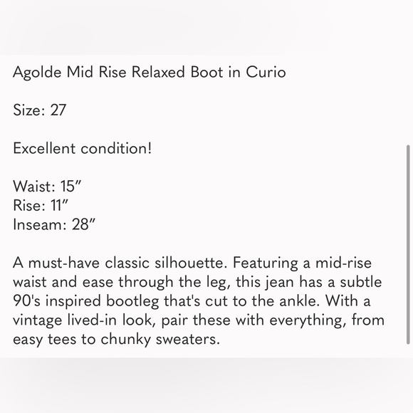 Agolde Mid Rise Relaxed Boot in Curio - Picture 7 of 7
